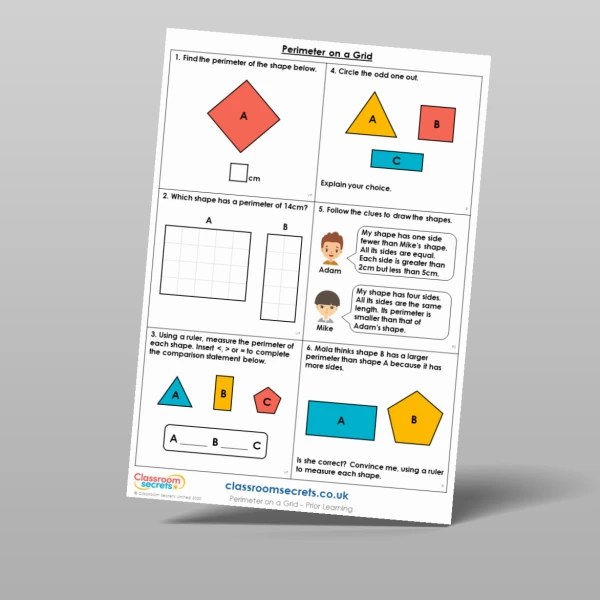 An image of the Perimeter on a Grid Prior Learning Resource