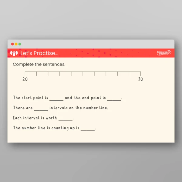 An image of the 10s and 1s on the Number Line to 100 Teaching PPT Resource