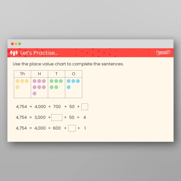 An image of the Flexible Partitioning of Numbers to 10,000 Teaching PPT Resource