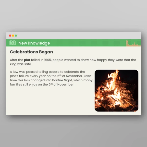 An image of the Lesson 6: How Is the Gunpowder Plot Celebrated Today? PPT Resource