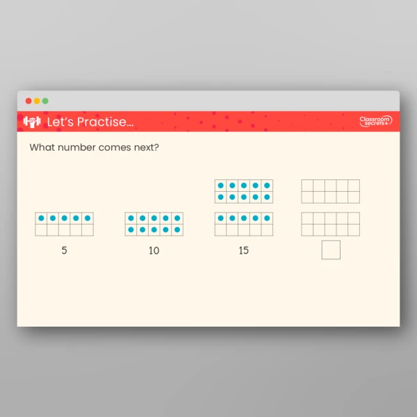 An image of the Count in 5s Teaching PPT Resource