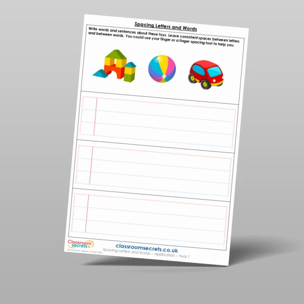 An image of the Spacing Letters and Words Application Resource