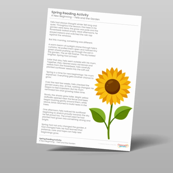 An image of the LKS2 Spring Reading Activity Resource