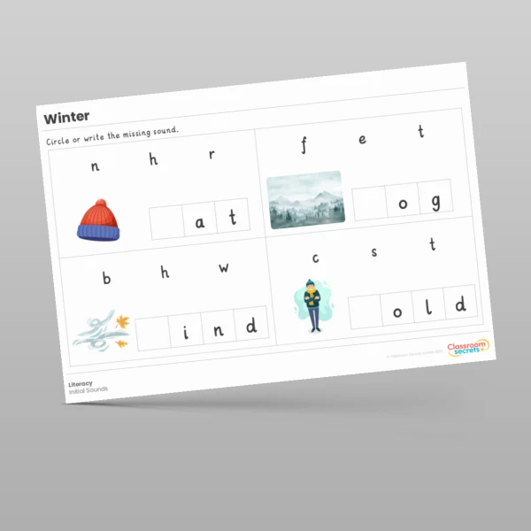 An image of the Winter Literacy Activities Resource