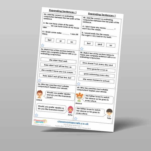 An image of the Expanding Sentences 1 Application and Reasoning Resource