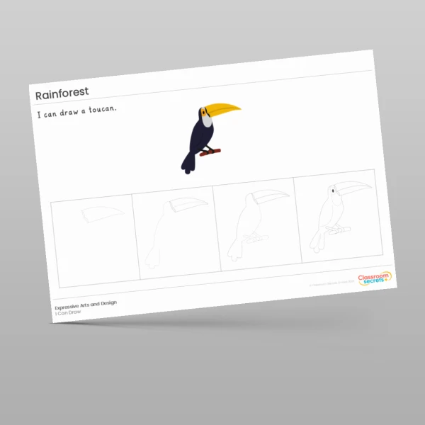 An image of the Amazing World - Rainforests I Can Draw Resource