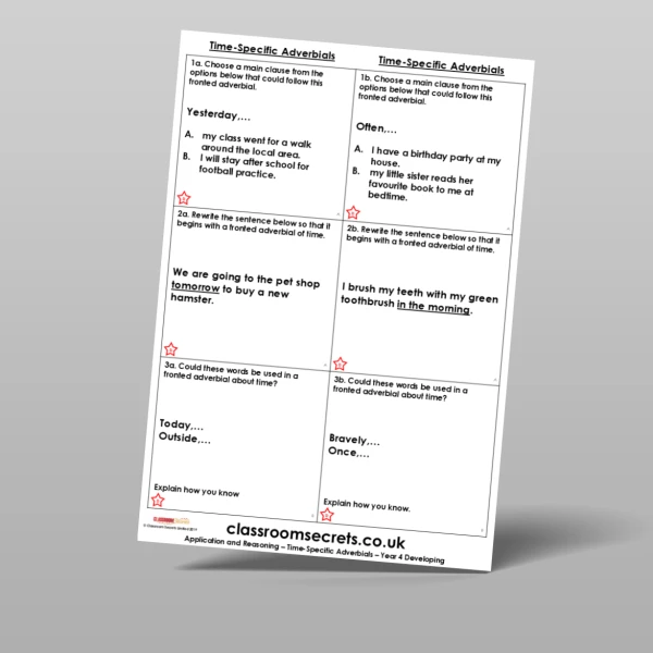 An image of the Time-Specific Adverbials Application and Reasoning Resource