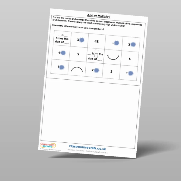 An image of the Add or Multiply? Discussion Problem Resource