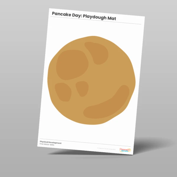 An image of the Pancake Day Playdough Mats Resource