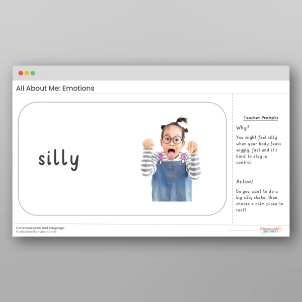 An image of the All About Me: Emotional Literacy Flashcards Resource