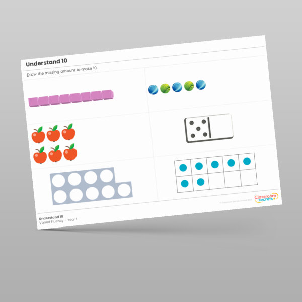 Year 1 Understand 10 Varied Fluency 2 Resource | Classroom Secrets