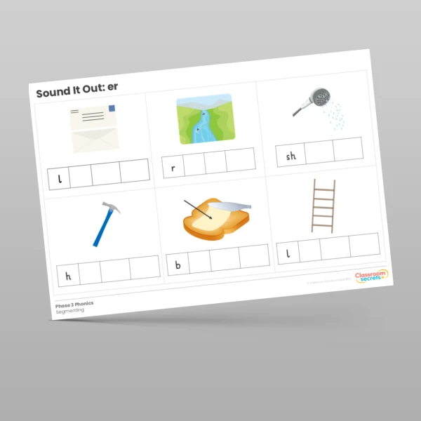 An image of the Phonics Sound It Out: er Resource