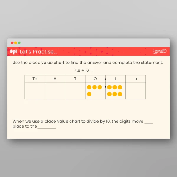 An image of the Divide by 10, 100 and 1,000 Teaching PPT Resource