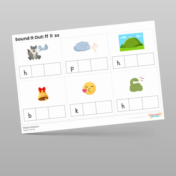 An image of the Phonics Sound It Out: ff, ll, ss Resource