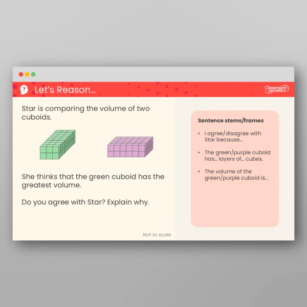 An image of the Volume - Counting Cubes Teaching PPT Resource