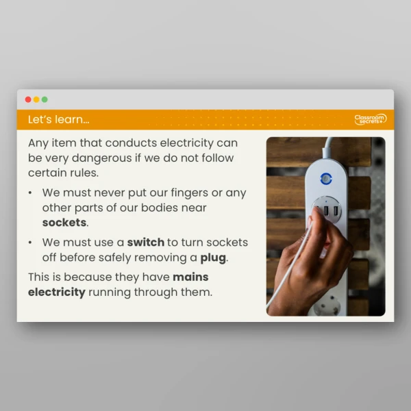 An image of the Lesson 4: How do we Keep Safe around Electricity? Resource