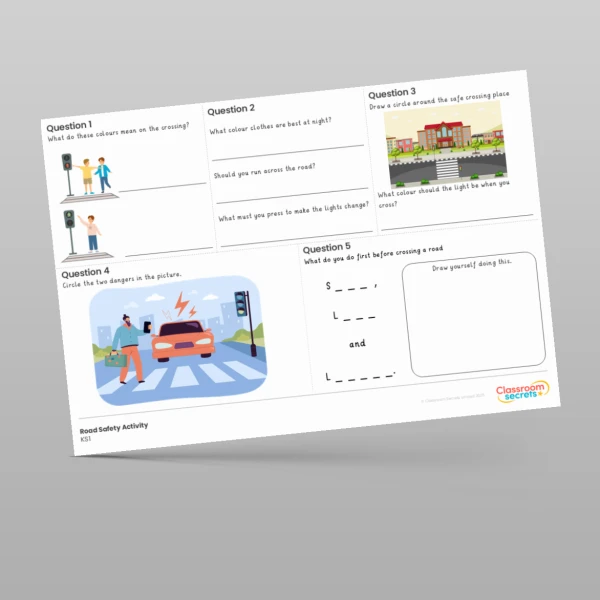 An image of the KS1 Road Safety Activity Resource