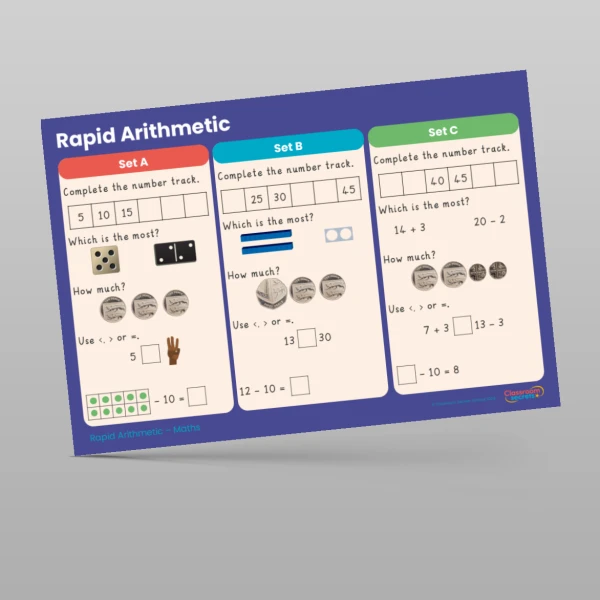 An image of the Autumn 1 Week 6 Rapid Arithmetic Resource