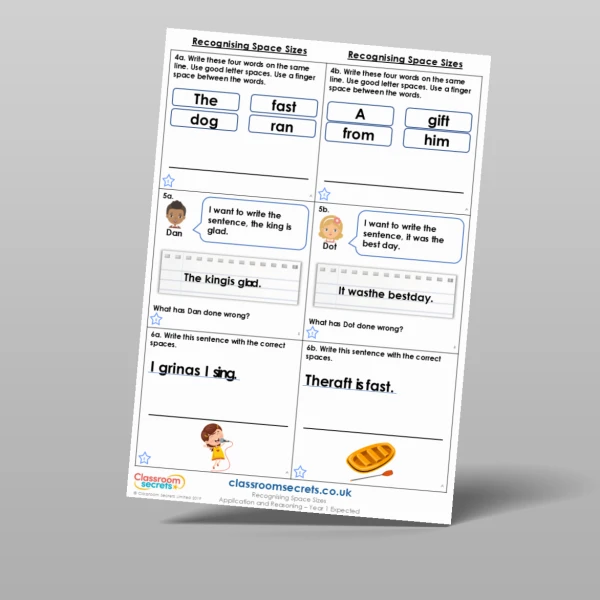 An image of the Recognising Space Sizes Application and Reasoning Resource