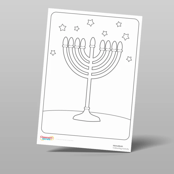 An image of the Hanukkah Colouring Activity 2 Resource