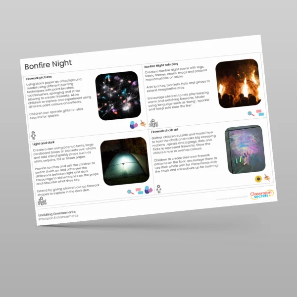 An image of the Bonfire Night Provision Enhancements Resource