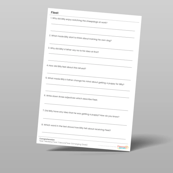 An image of the Fleet Gold Guided Reading Pack Resource