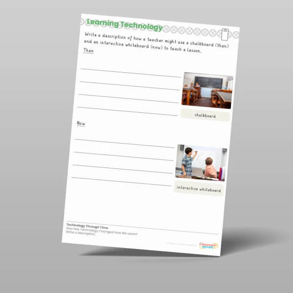 An image of the Lesson 5: How Has Technology Changed How We Learn? Worksheet Resource