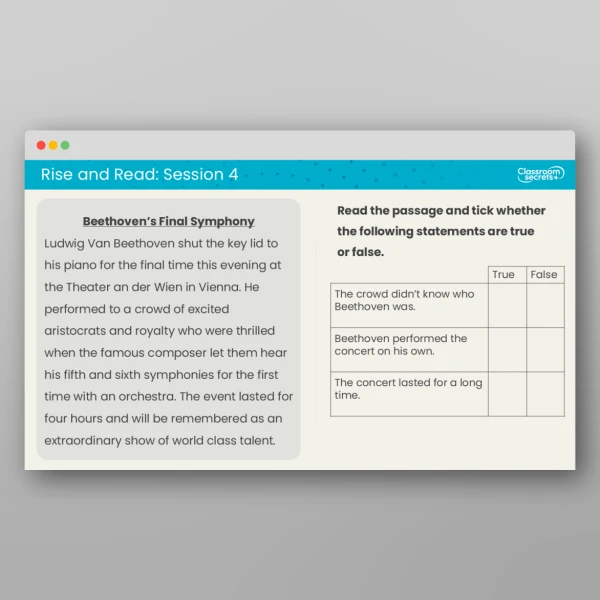 An image of the Rise and Read Beethoven Resource