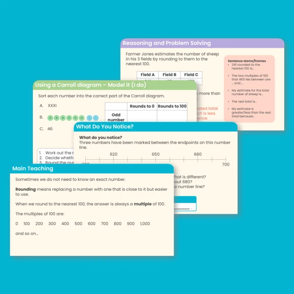 An image of the Round to the Nearest 100 Teaching PowerPoint Resource