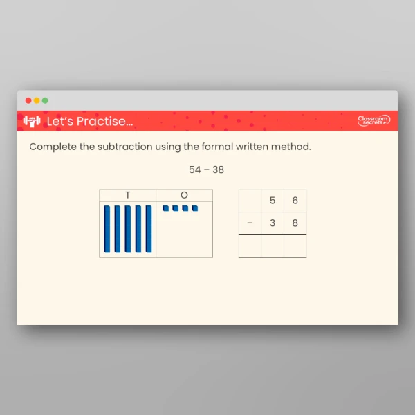 An image of the Subtract Two Numbers (Across a 10) Teaching PPT Resource