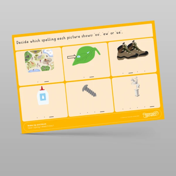 An image of the Spring 1 Week 6 Wake Up and Work Resource