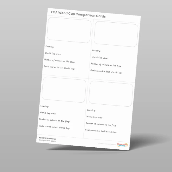 An image of the FIFA World Cup Comparison Cards Resource