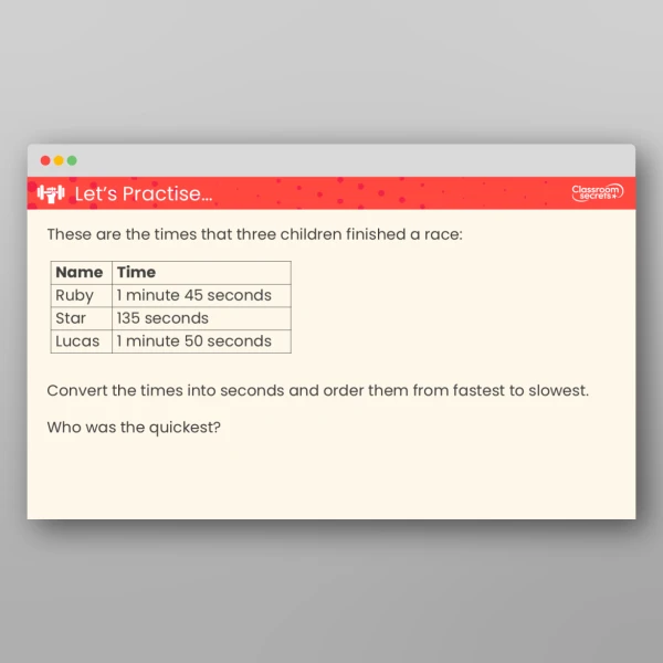 An image of the Solve Problems with Time Teaching PPT Resource