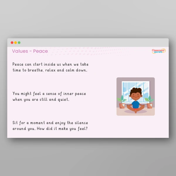 An image of the Values Resource - Peace Resource