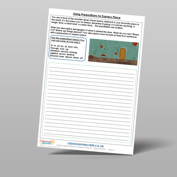 An image of the Using Prepositions to Express Place Application Resource