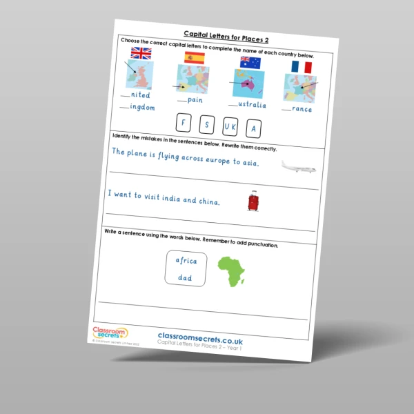 An image of the Capital Letters for Places 2 Mixed Activity Resource