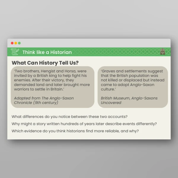 An image of the Lesson 2: How Did the Anglo-Saxons Arrive in Britain? PPT Resource