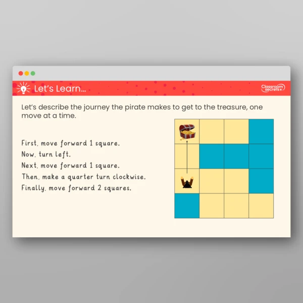 An image of the Describe Movement and Turns Teaching PPT Resource