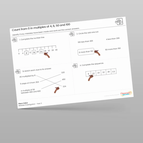 An image of the Place Value Mistake Investigators Resource