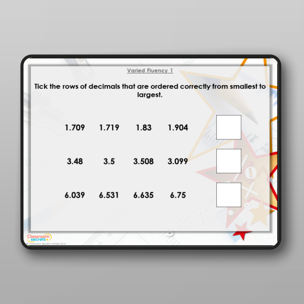 Year 5 Order And Compare Decimals Modelling Ppt Resource | Classroom ...