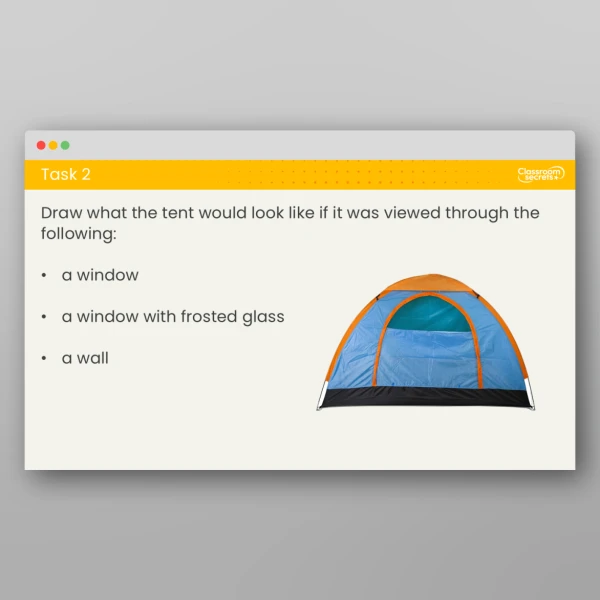 An image of the Lesson 4: Is it Transparent, Translucent or Opaque? Investigation Resource