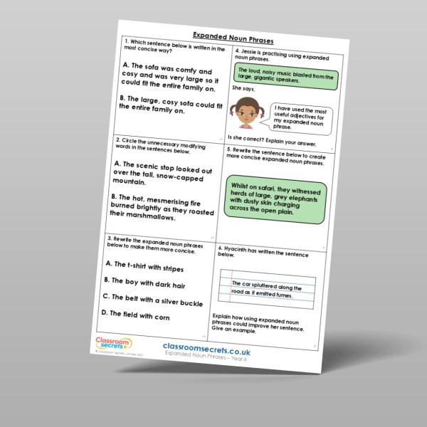 An image of the Expanded Noun Phrases Mixed Activity Resource