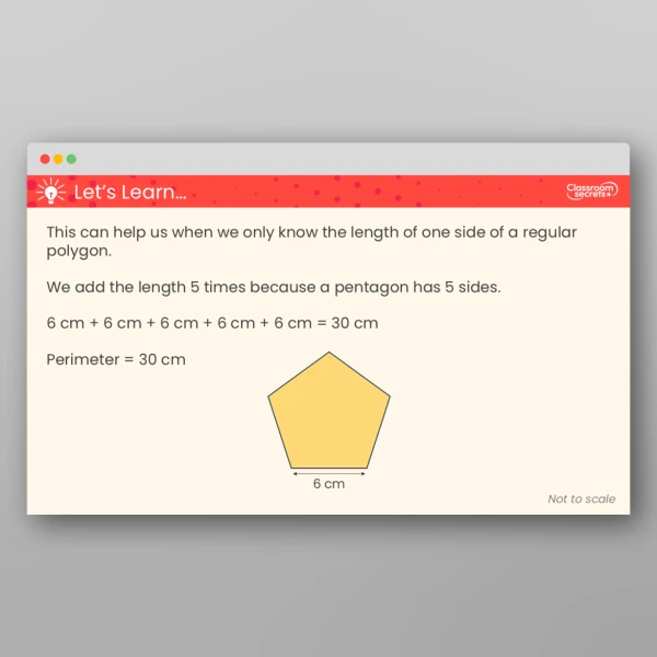 An image of the Perimeter of Regular Polygons Teaching PPT Resource
