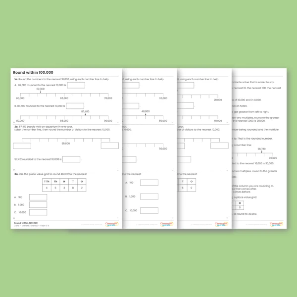 Year 5 Round within 100,000 Place Value Varied Fluency