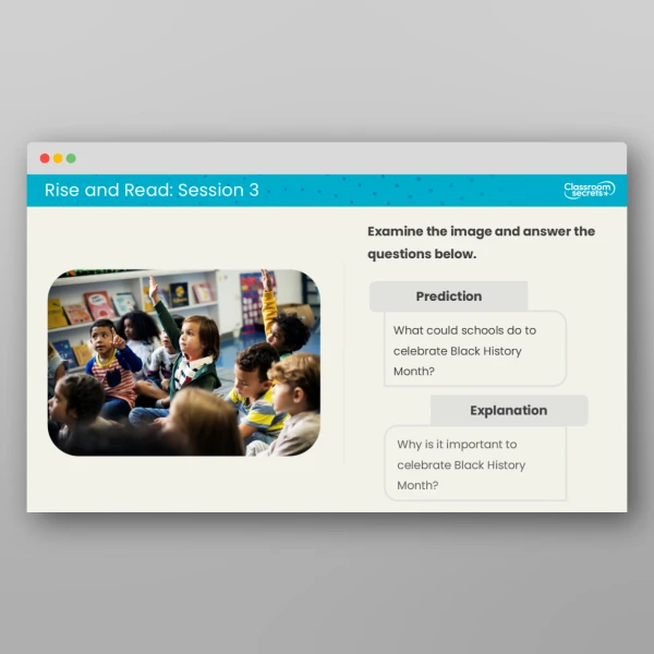 An image of the Rise and Read Black History Month Resource
