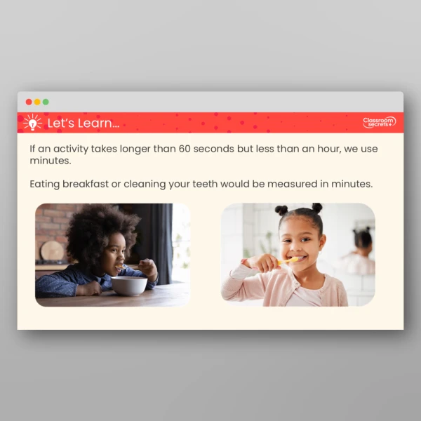 An image of the Units of Time Teaching PPT Resource