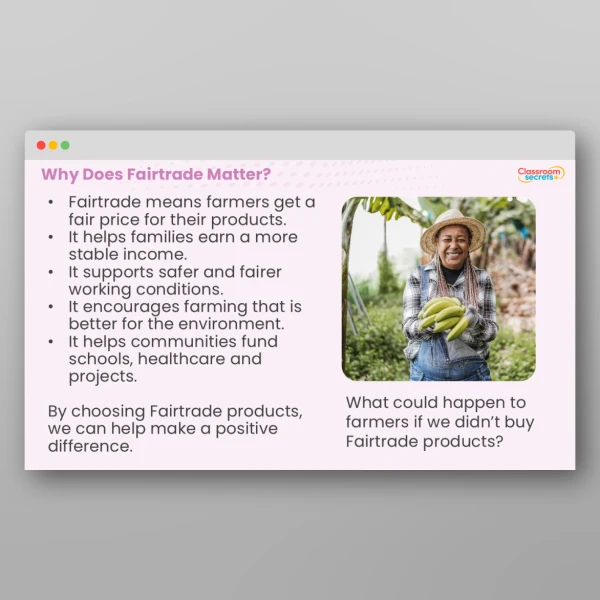 An image of the Fairtrade: The Journey of a Banana Teaching PPT Resource