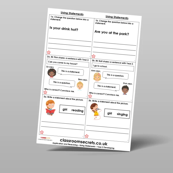 An image of the Using Statements Application and Reasoning Resource