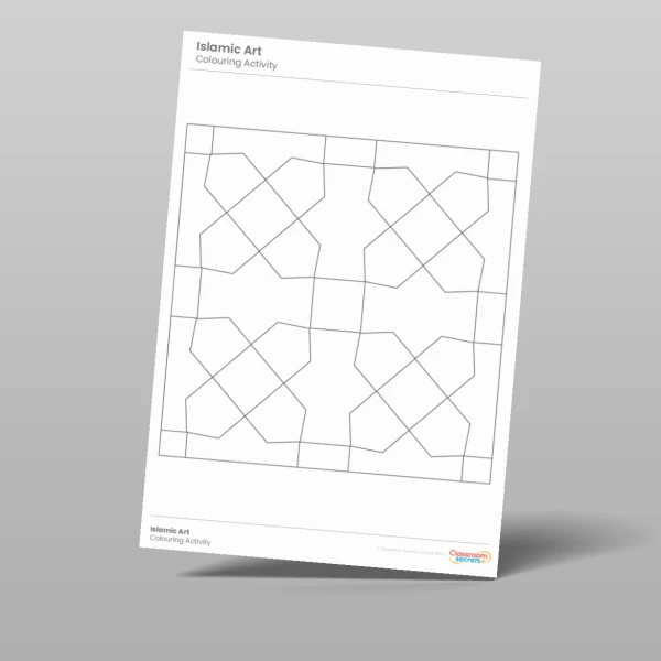 An image of the Islamic Art Colouring Activity Resource