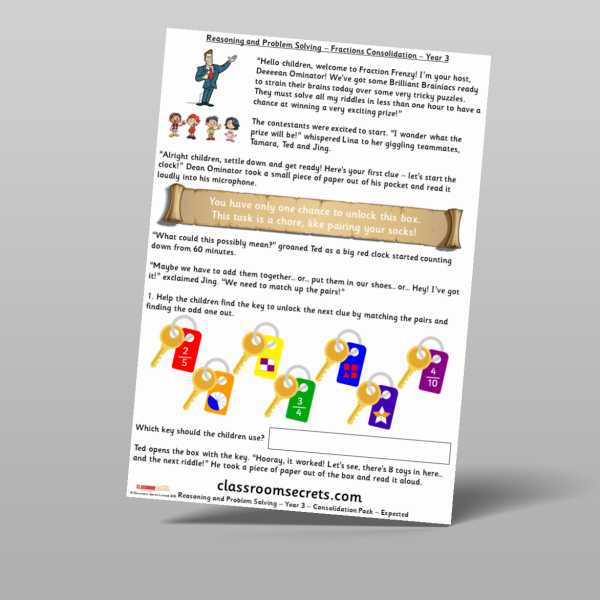 Year 3 Fractions A Consolidation Activity Resource | Classroom Secrets